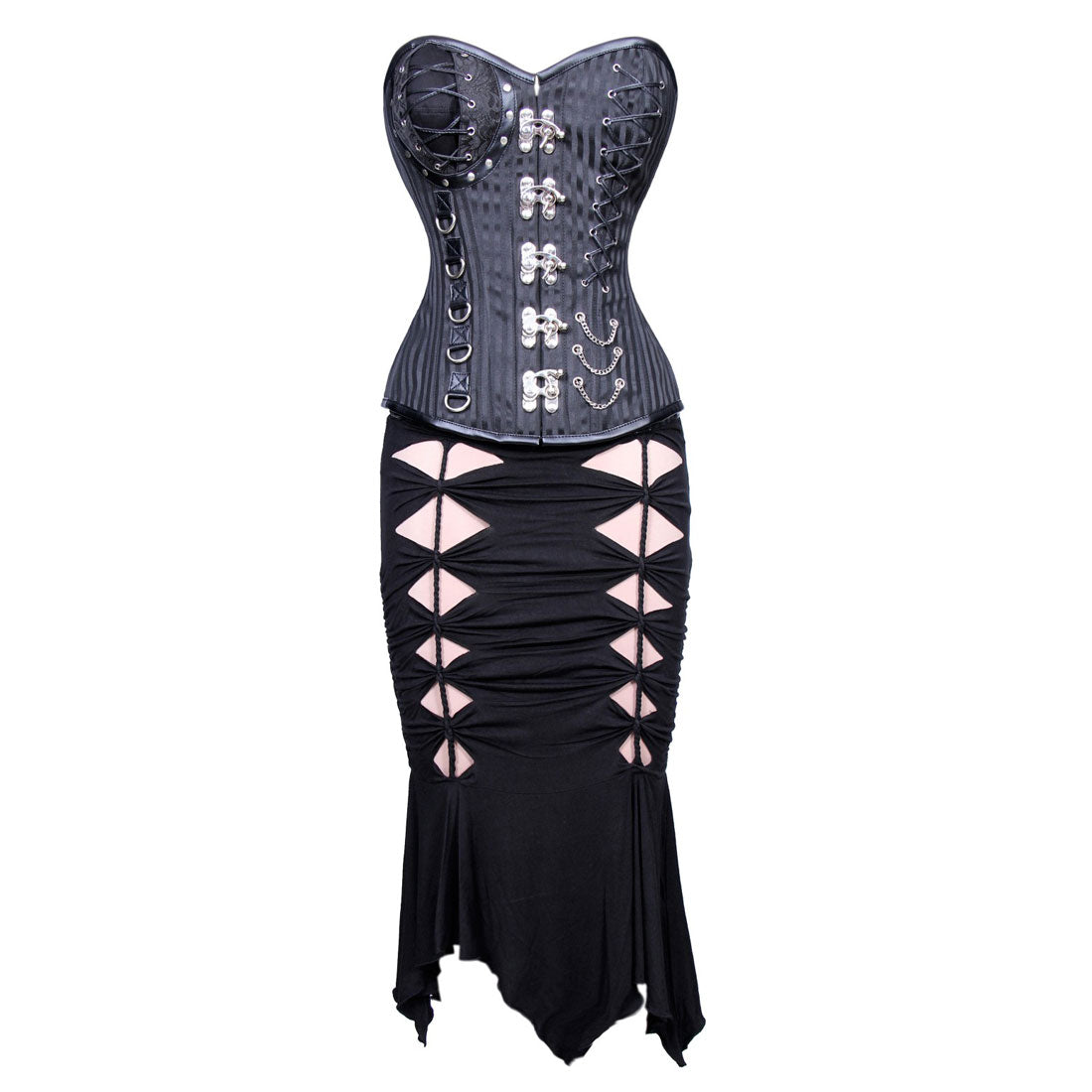 Cadence Gothic Authentic Steel Boned Overbust Corset Dress Easto Garments