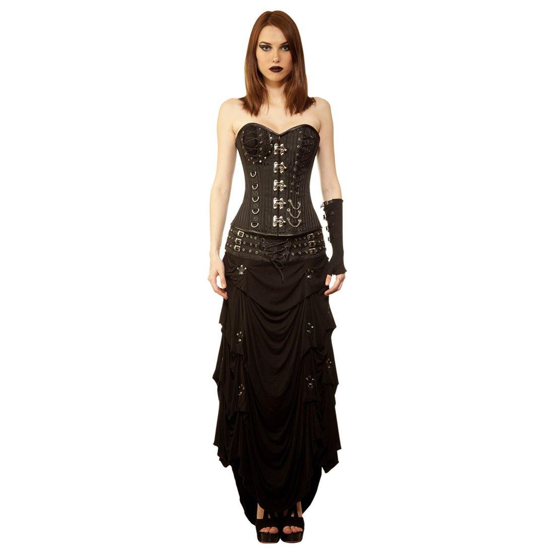 Sofiyko Gothic Authentic Steel Boned Overbust Corset Dress