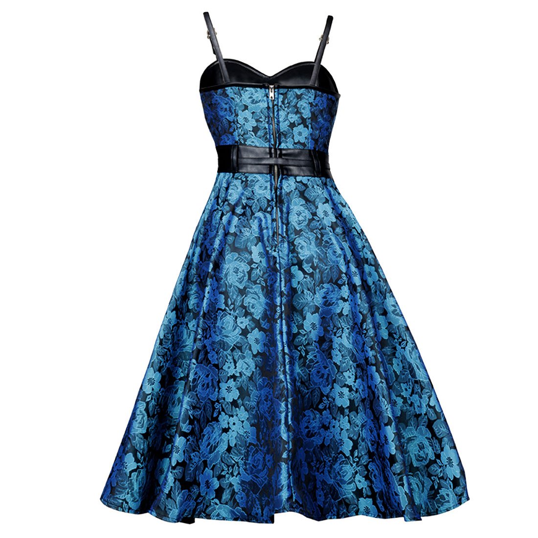 Lissandra Turquoise Black Bustier Dress - Corset Revolution