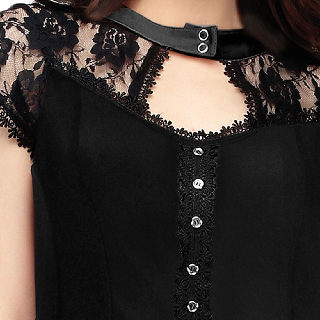 Elena Black Mesh Gothic Dress - Corset Revolution
