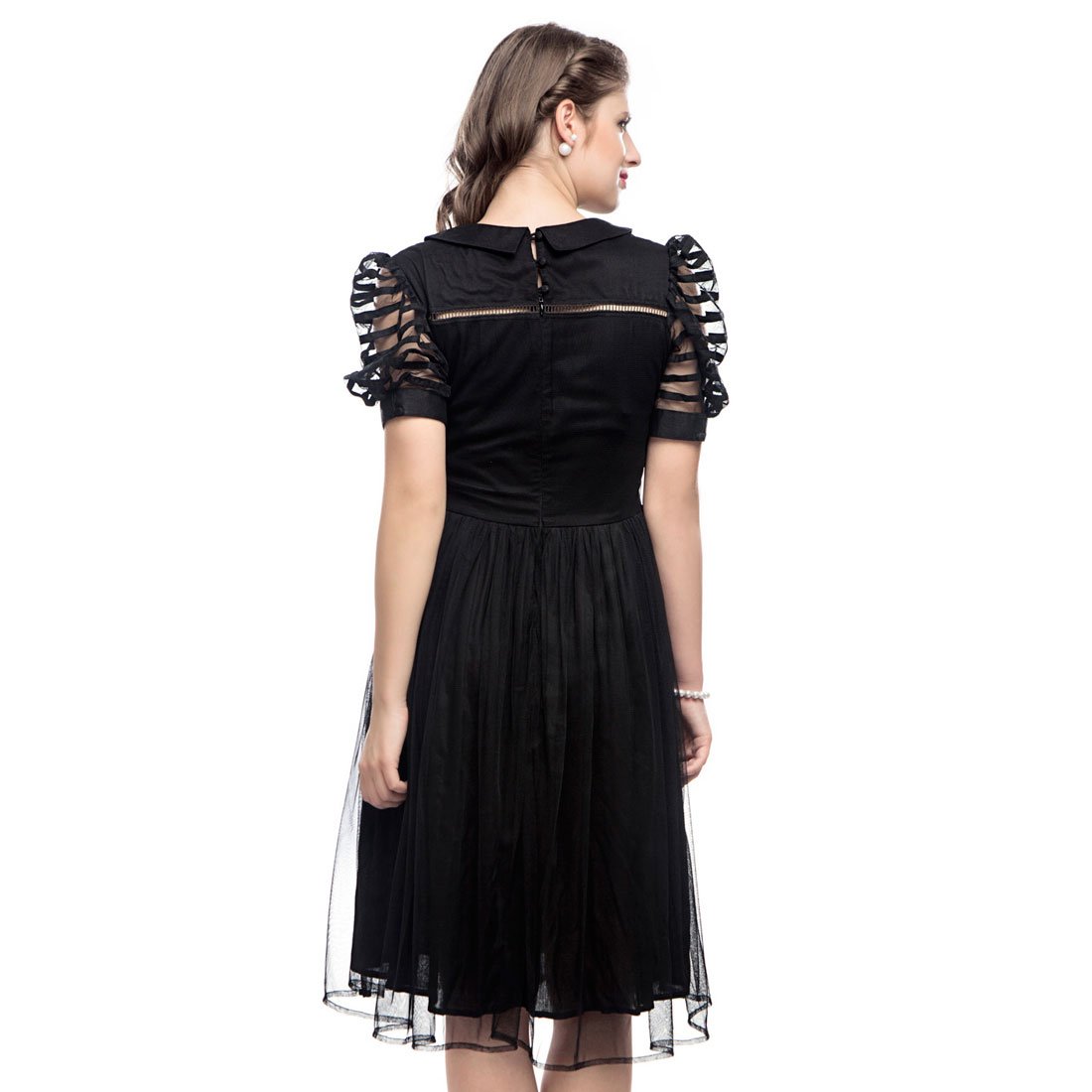 Elvira Black Sheer Dress - Corset Revolution