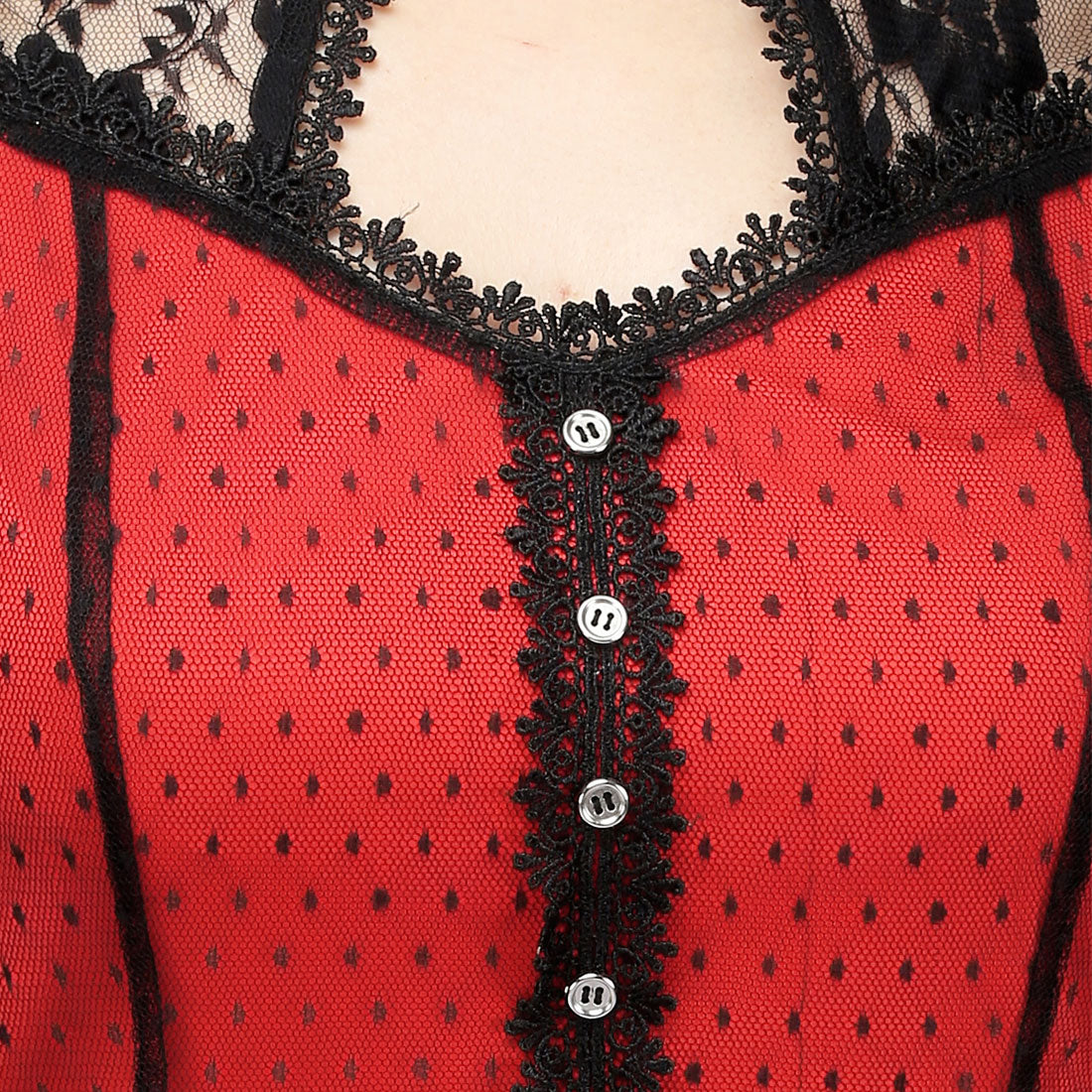 Basilic Kneelength Asymmetrical Mesh Dress - Corset Revolution