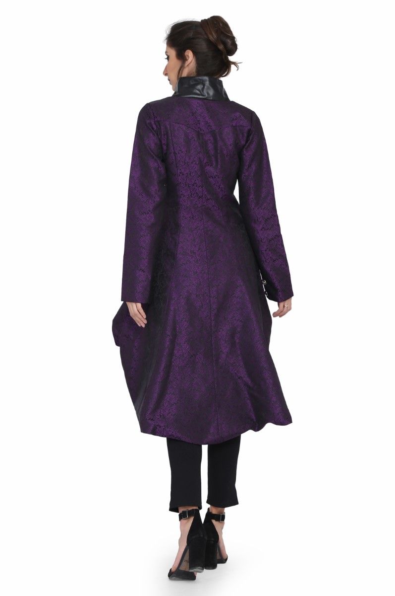 Ladies high low brocade jacket Easto Garments