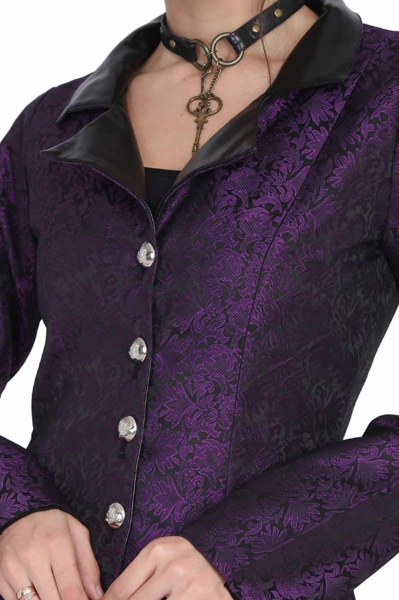 Ladies high low brocade jacket Easto Garments
