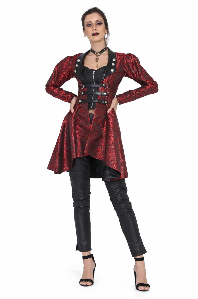 Red gothic brocade jacket - Wholesale Easto Garments