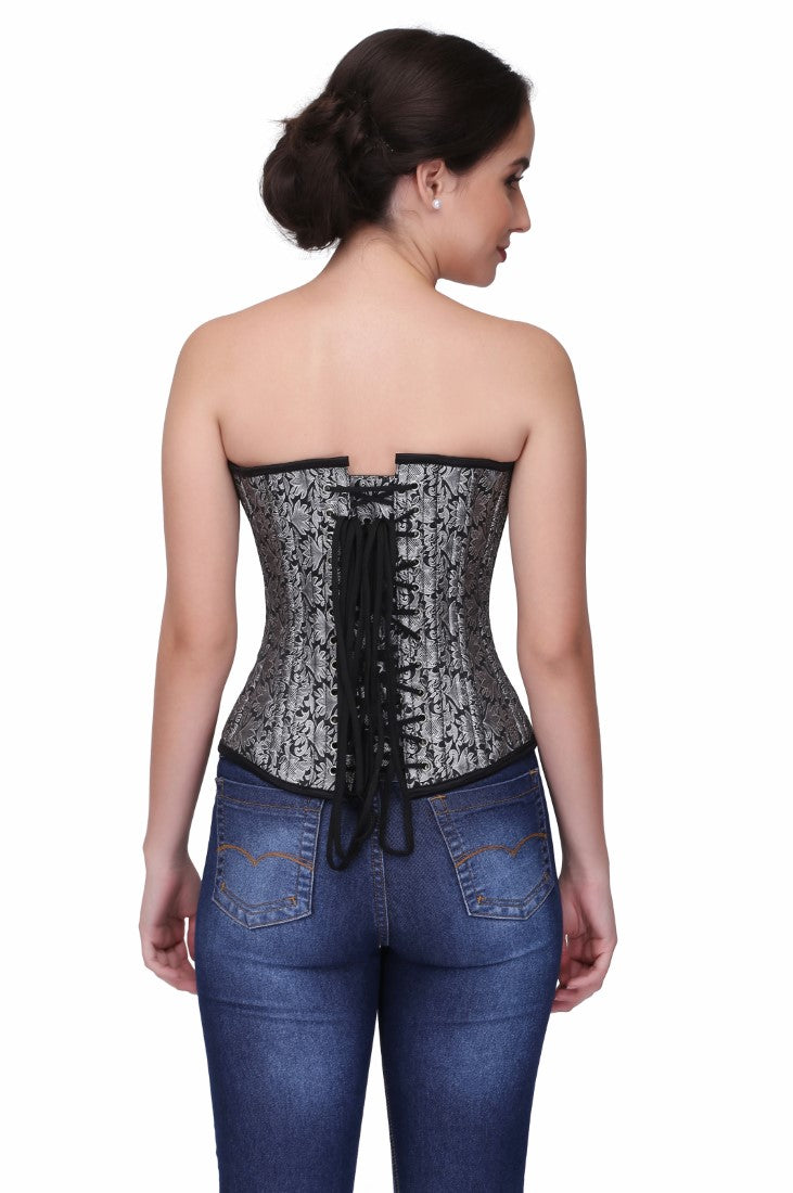 Chava Silver Sweet heart Overbust Corset - Corset Revolution