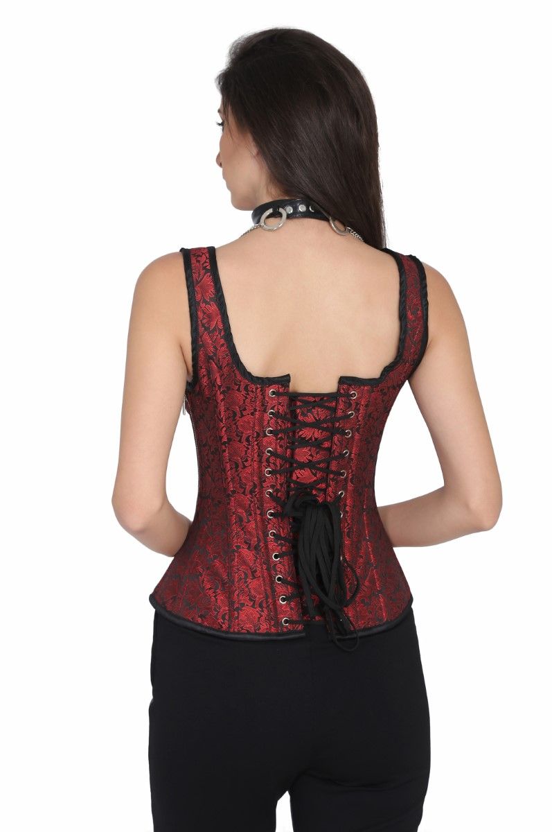 Plain brocade Shoulder Support Overbust corset Easto Garments