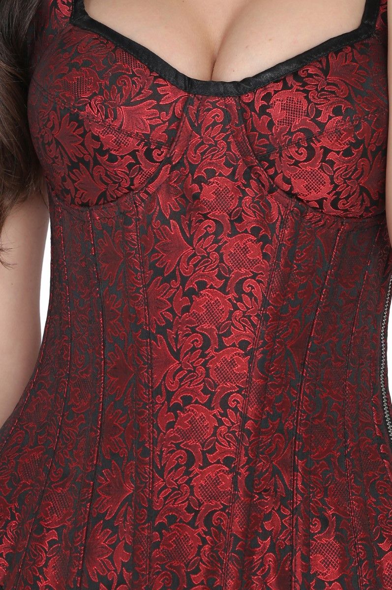 Plain brocade Shoulder Support Overbust corset Easto Garments