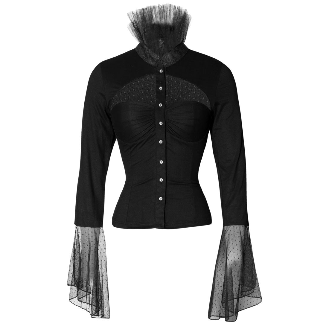 Barbara Gothic Mesh Top - Corset Revolution