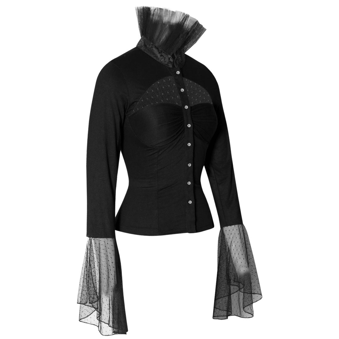 Barbara Gothic Mesh Top - Corset Revolution