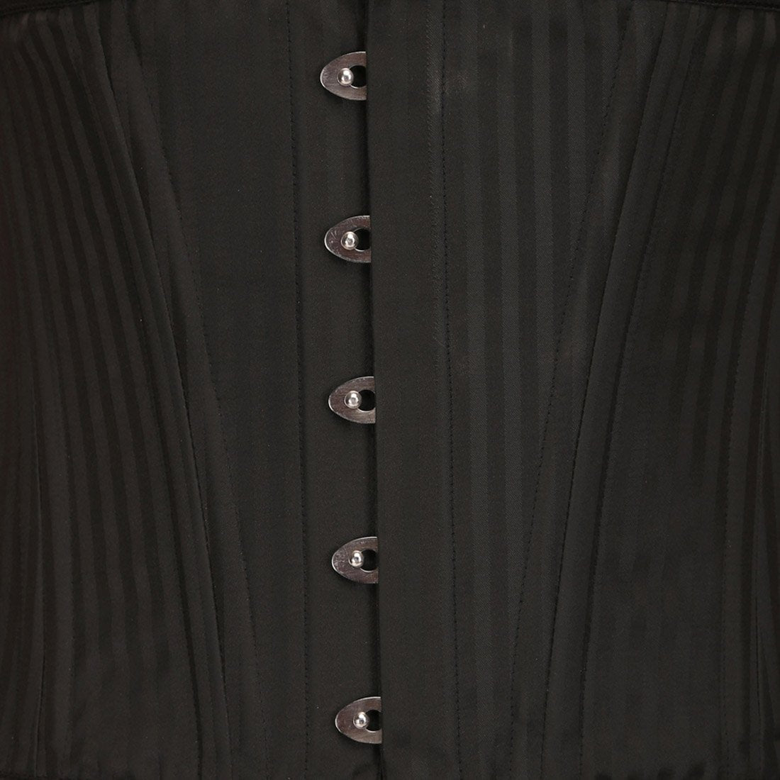 Black Brocade Steel Boned Waist Reducing Underbust Men's Corset - Corset Revolution