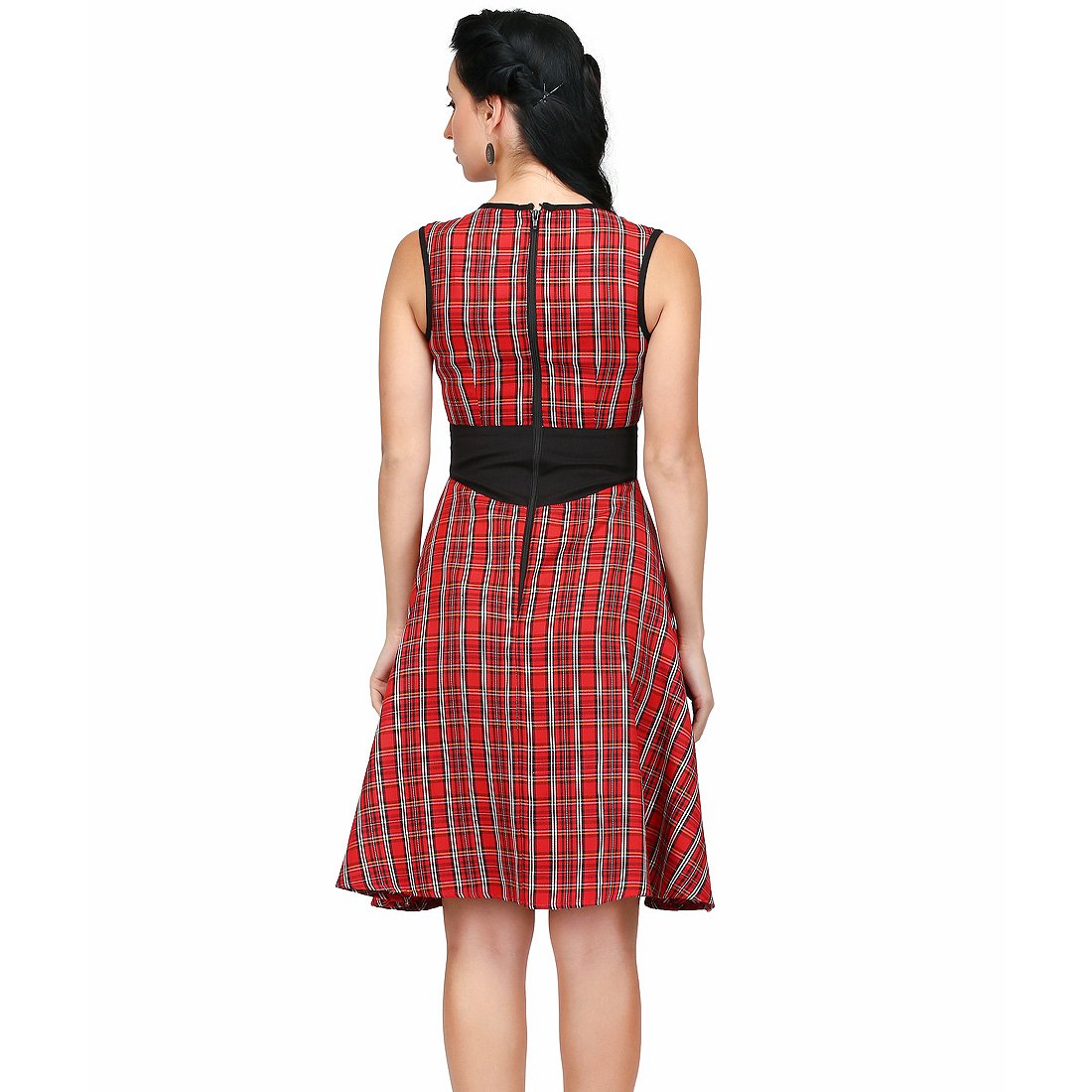 Victoria Red Black Retro Dress - Corset Revolution