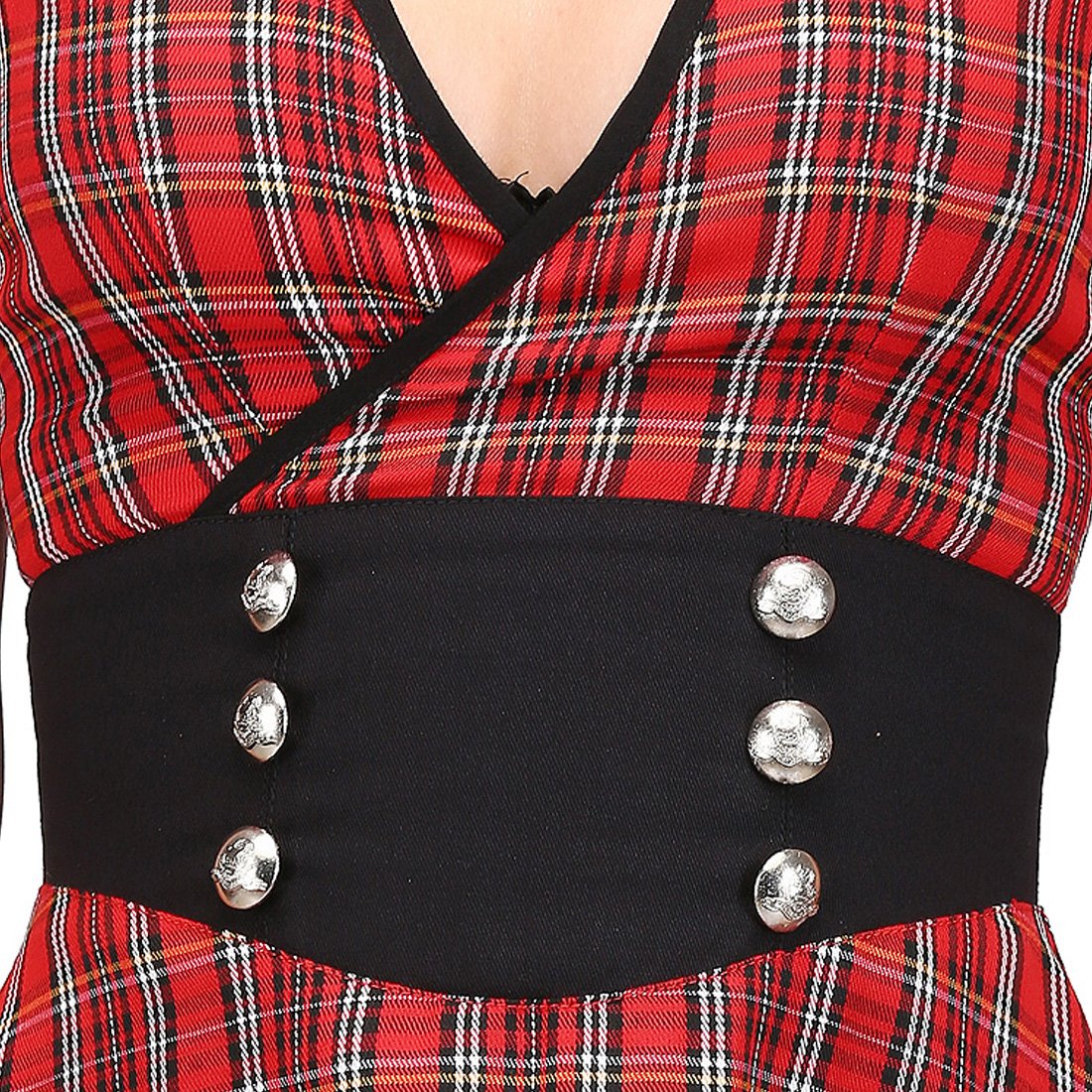 Victoria Red Black Retro Dress - Corset Revolution