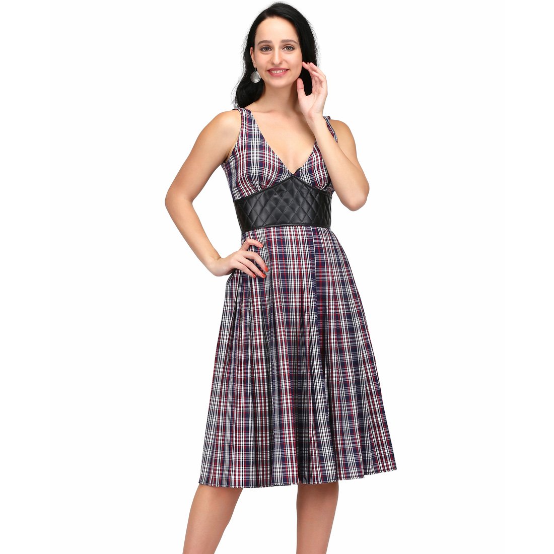 Brgenia Mid Length Scottish Check Dress - Corset Revolution