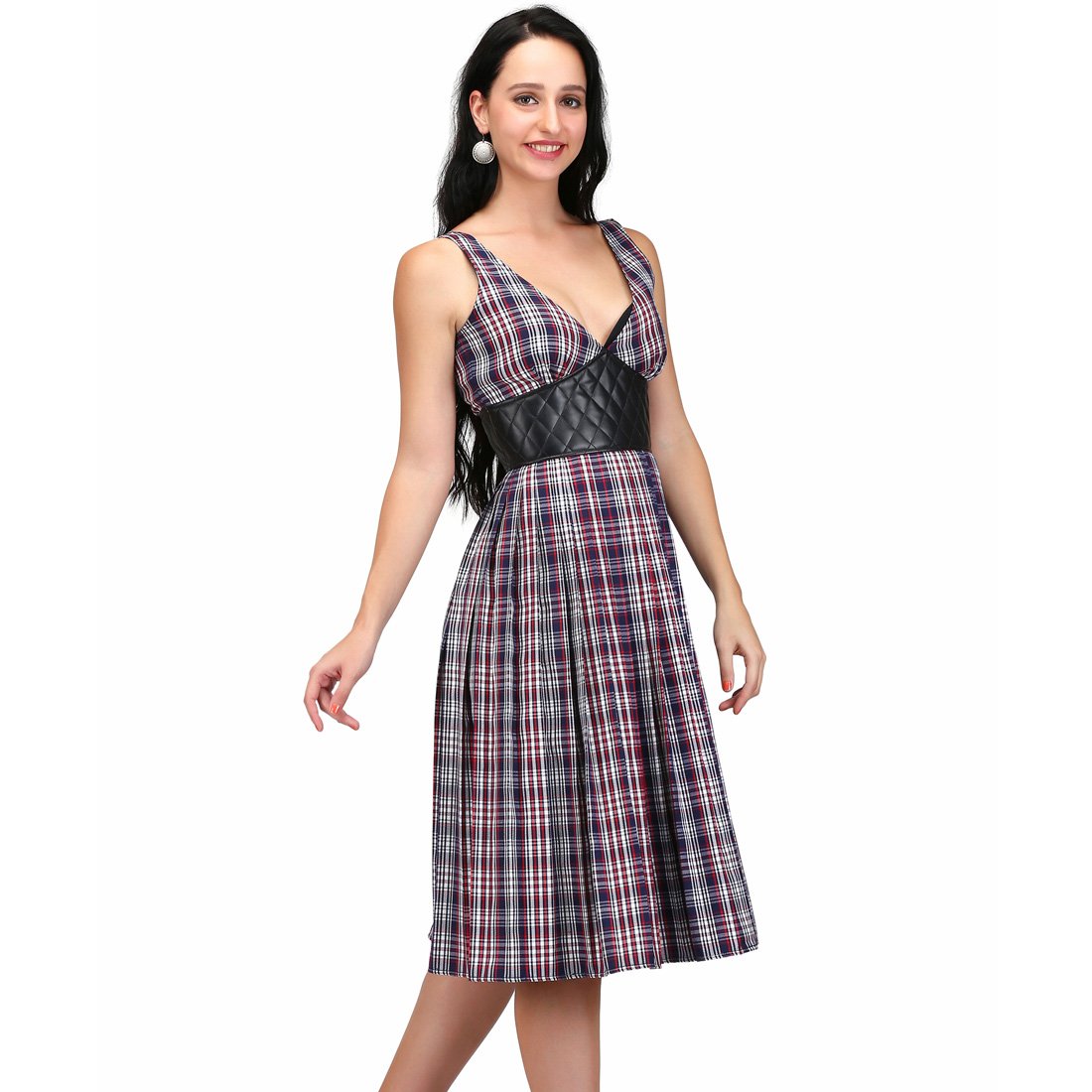 Brgenia Mid Length Scottish Check Dress - Corset Revolution