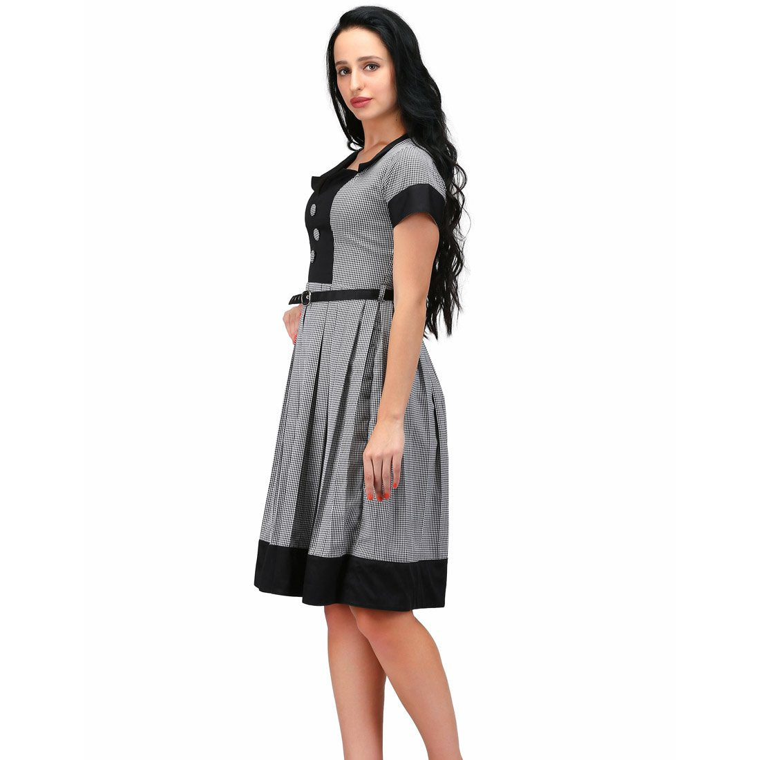 Olivia Black White Retro Dress - Corset Revolution