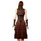 Taanach Steampunk Authentic Steel Boned Overbust Corset Dress - Corset Revolution