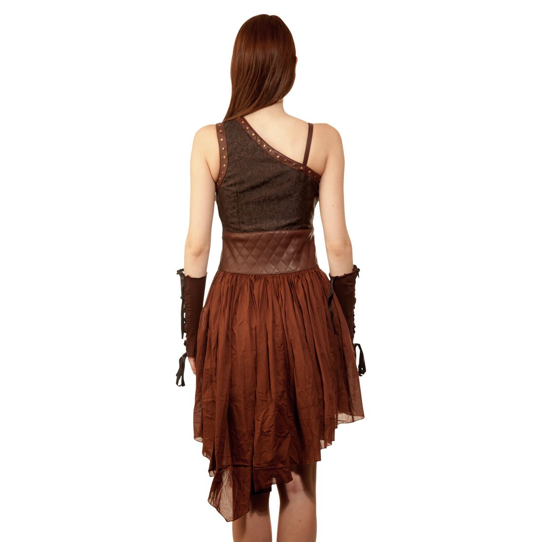 Gisella Steampunk Asymmetrical Dress - Corset Revolution