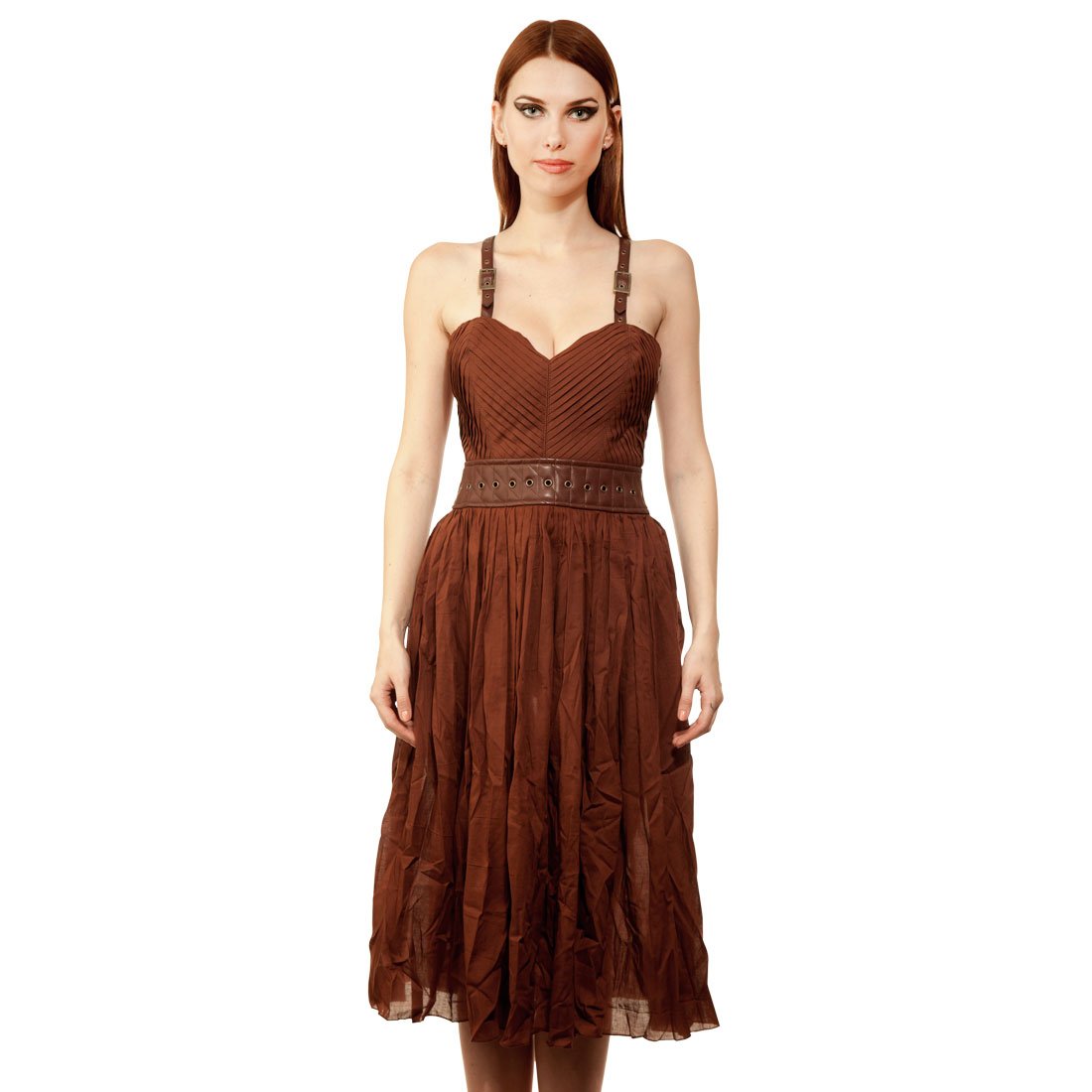 Ilaria Vintage Brown Dress - Corset Revolution