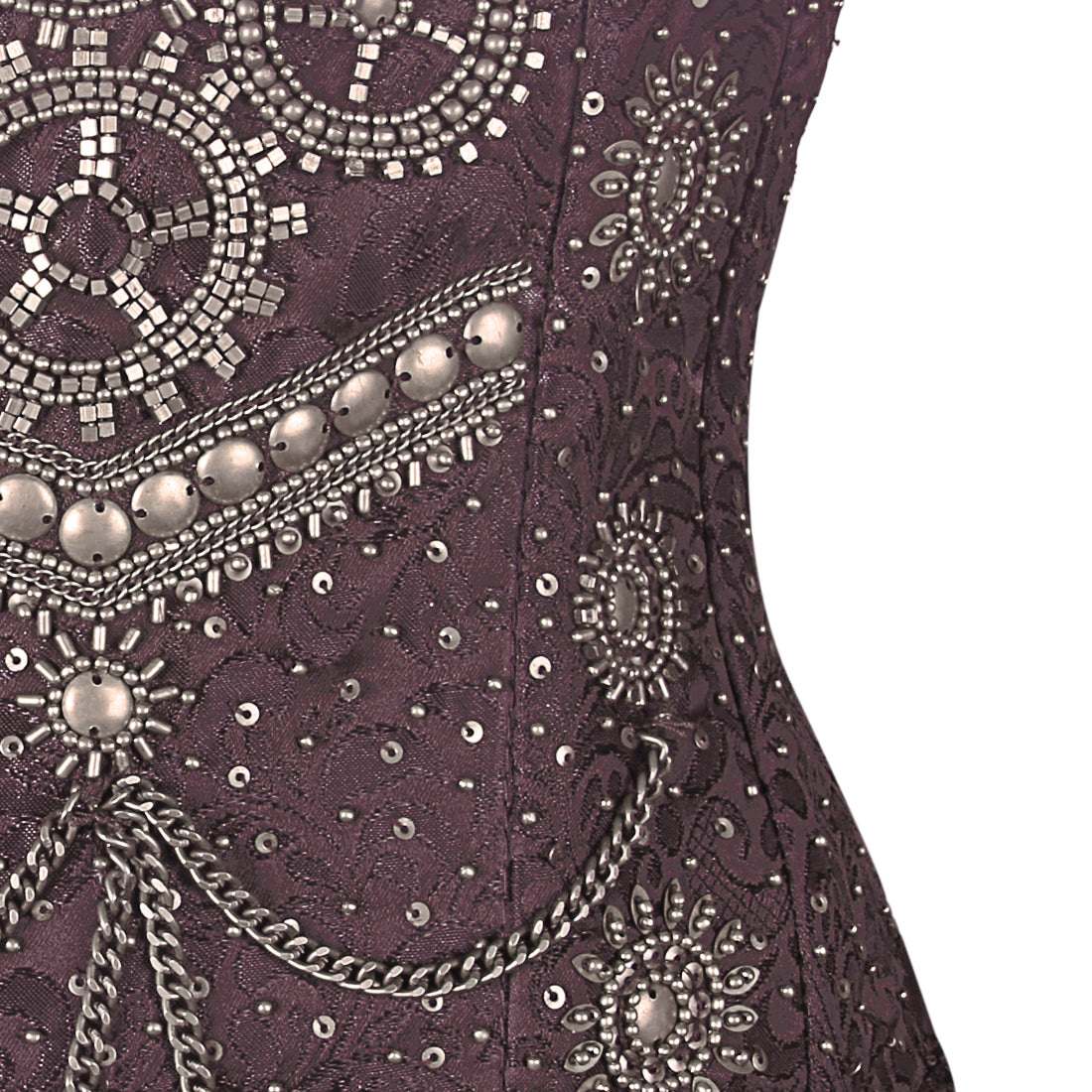 The EMBALISHED UNDERBUST WAISTREDUCING STEAMPUNK BROWN CORSET