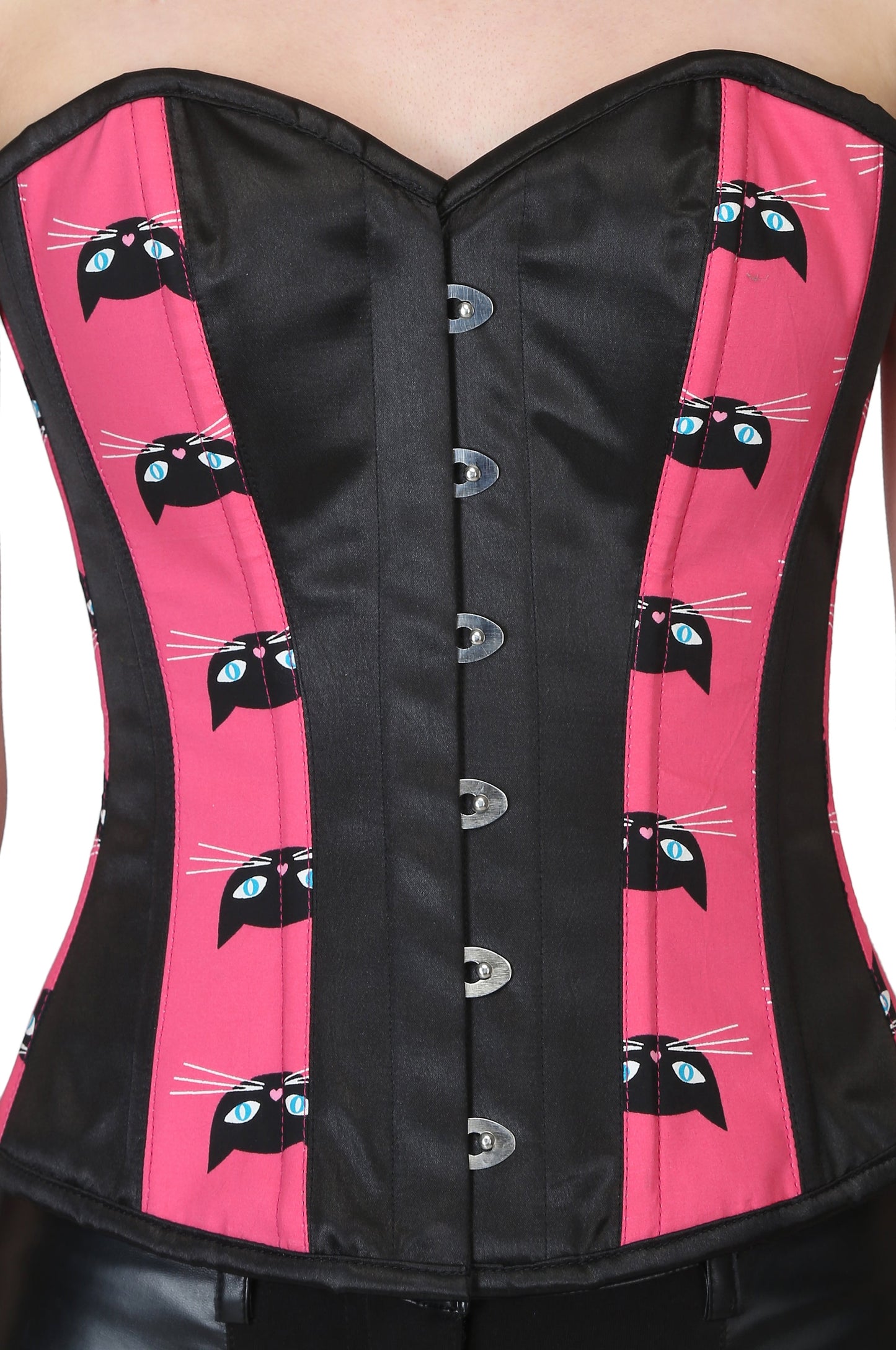 CAT PRINT OVER BUST CORSET - Corset Revolution