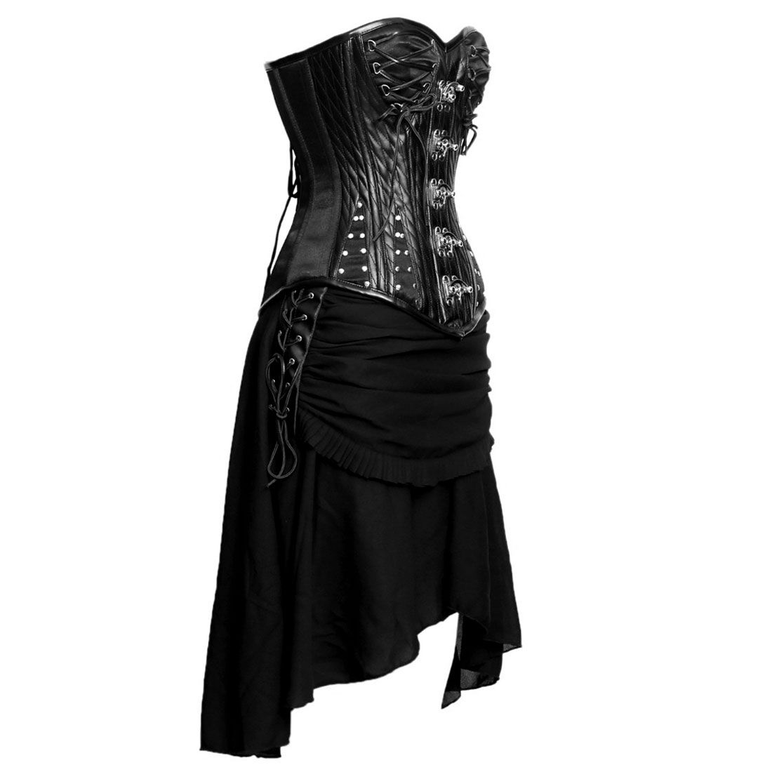 Aphrodite Gothic Authentic Steel Boned Overbust Corset Dress