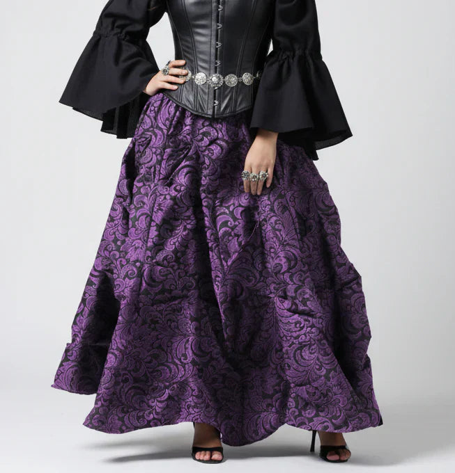 How to Style a Ruched Purple Brocade Renaissance Skirt for Every Renaissance Event Wholesalenext