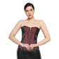 Red Brocade Rust & Rivets  Overbust Authentic Corset