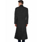 Wholesale Men's Classic Black Long Coat