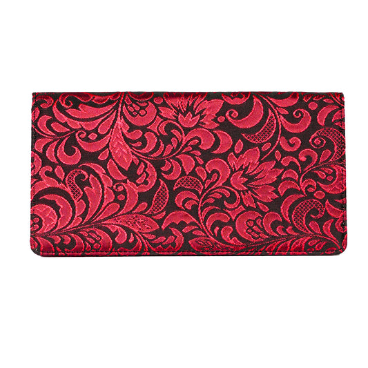 Red Brocade Card holder Wallet