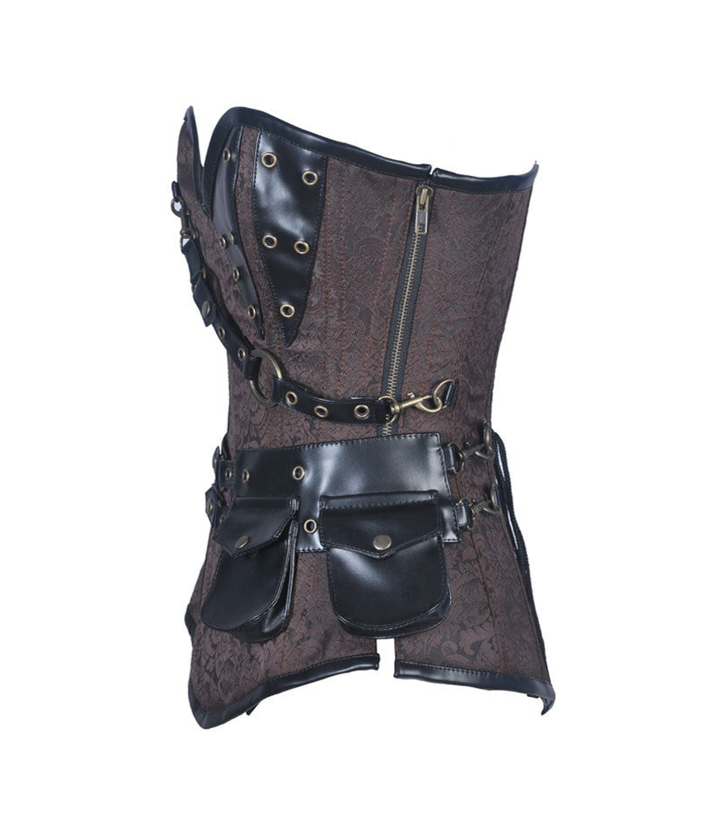 Brown Brocade Overbust Corset