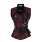 Red Brocade Overbust Corset