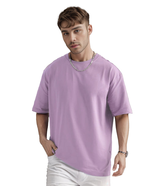 Lavender Oversized Cotton T-shirt.