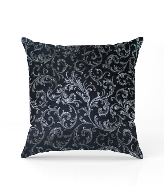 Silver black Brocade Cushion Covers