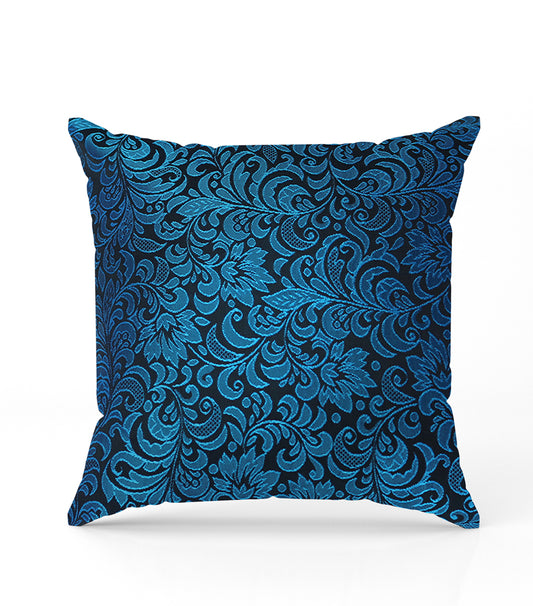 Black Turquoise Vc200 Brocade Cushion Covers