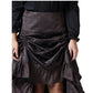 Wholesale Coffee Brown Brocade Ruched High-Low Steampunk Skirt Easto Garments
