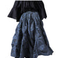 Ruched  Trq Brocade Renaissance Skirt  - Wholesale Easto Garments