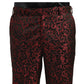 Red/Black Steampunk Brocade Trouser