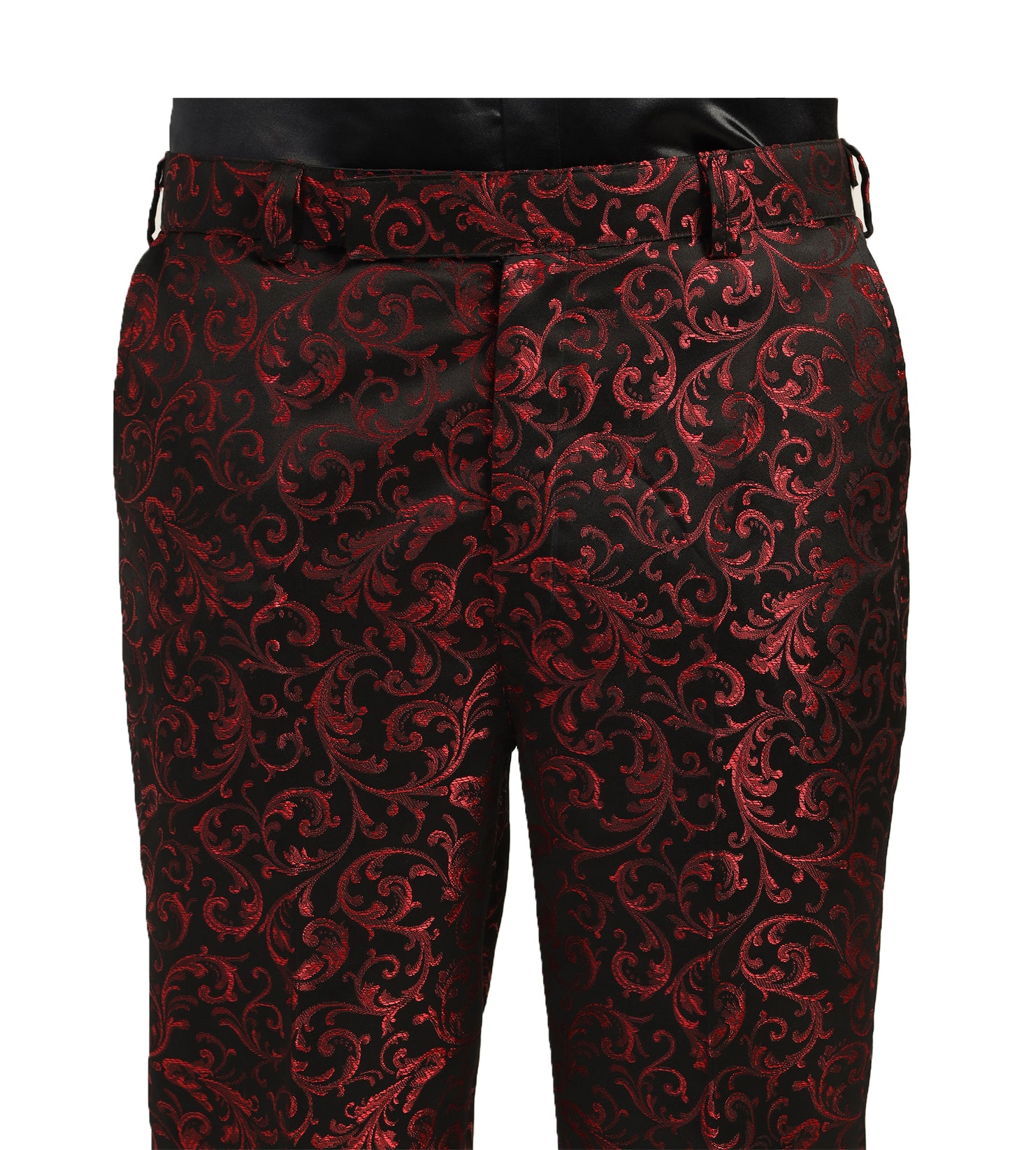 Red/Black Steampunk Brocade Trouser