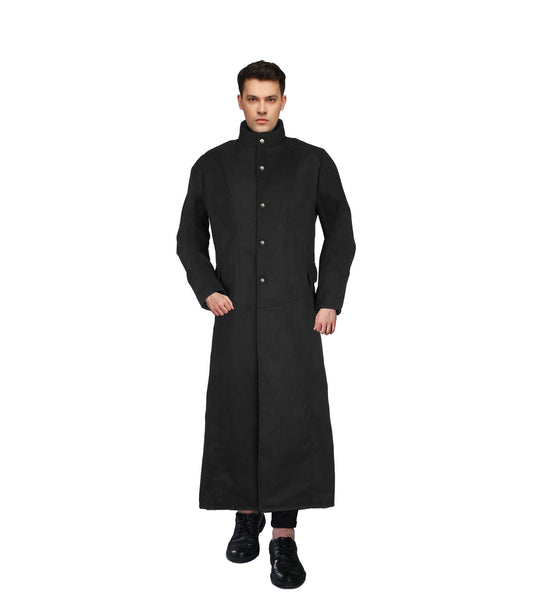 Wholesale Men's Classic Black Long Coat