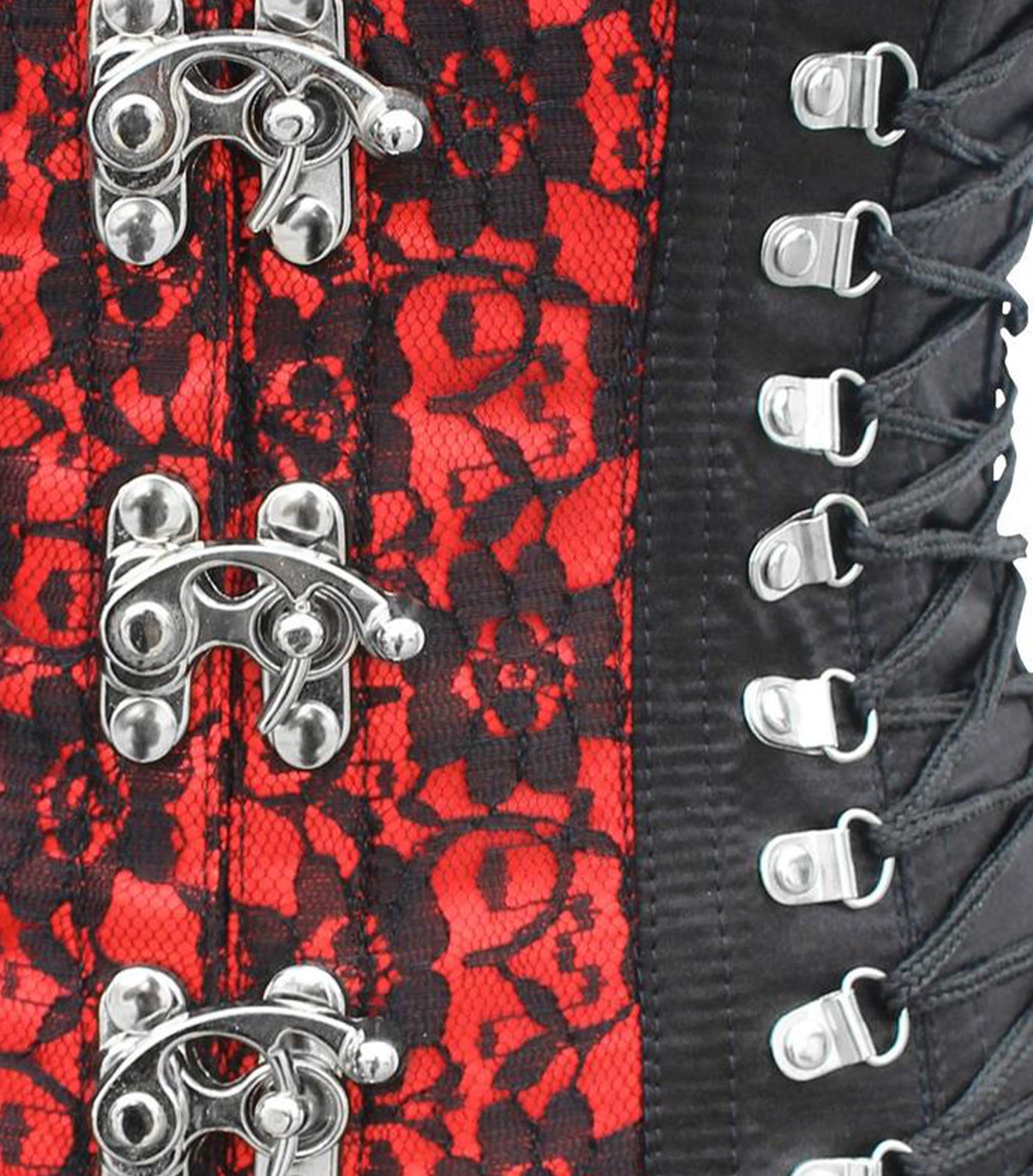 Black/Red Waist Reducing Underbust Corset