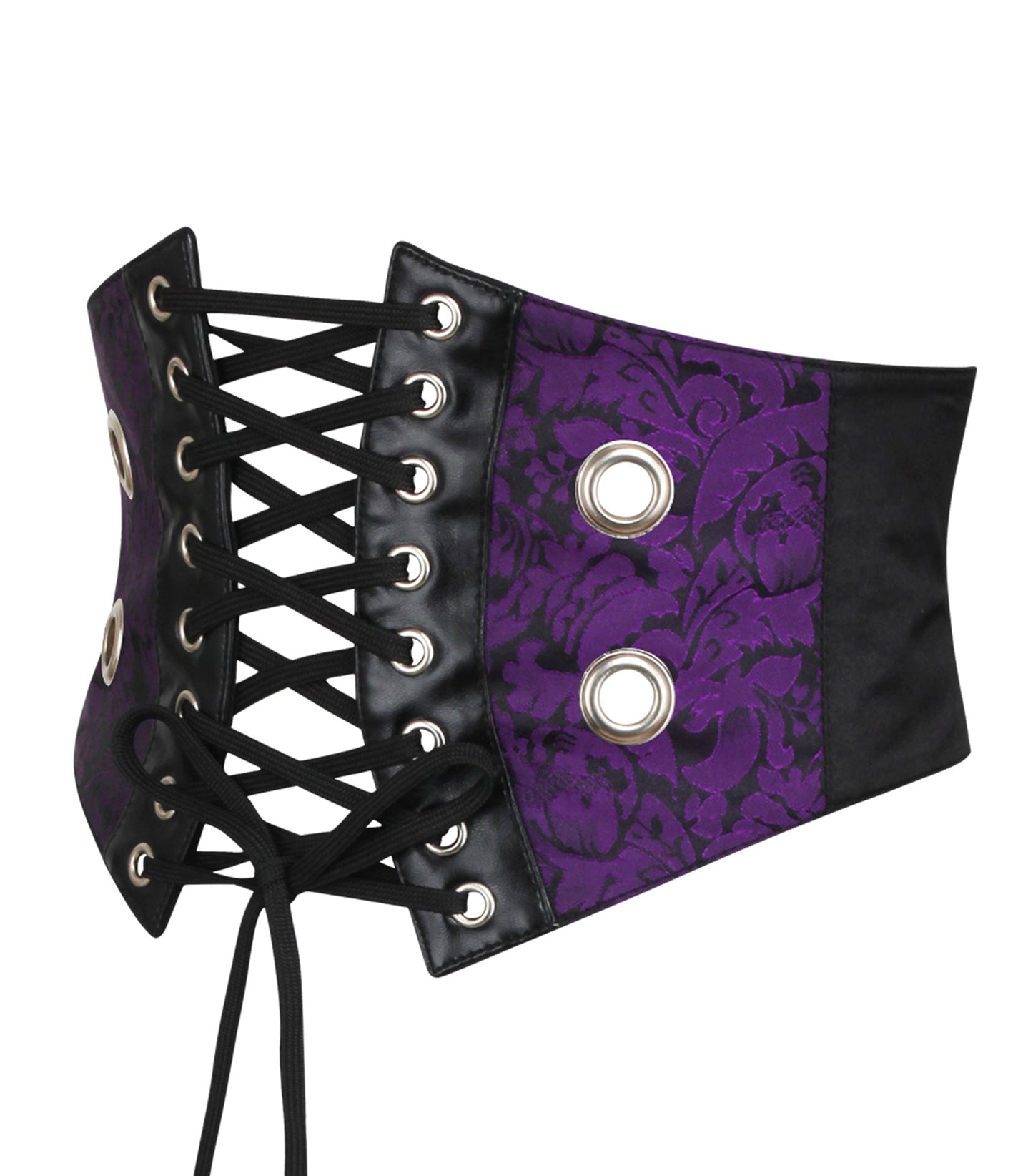 Violet Brocade Corset Belt