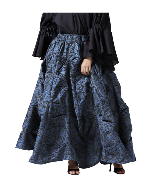 Ruched  Trq Brocade Renaissance Skirt  - Wholesale Easto Garments