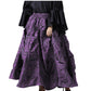 Ruched  Purple Brocade Renaissance Skirt  - Wholesale Easto Garments