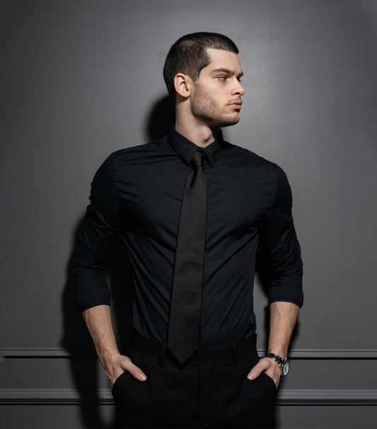 Black Satin tie | high-quality necktie