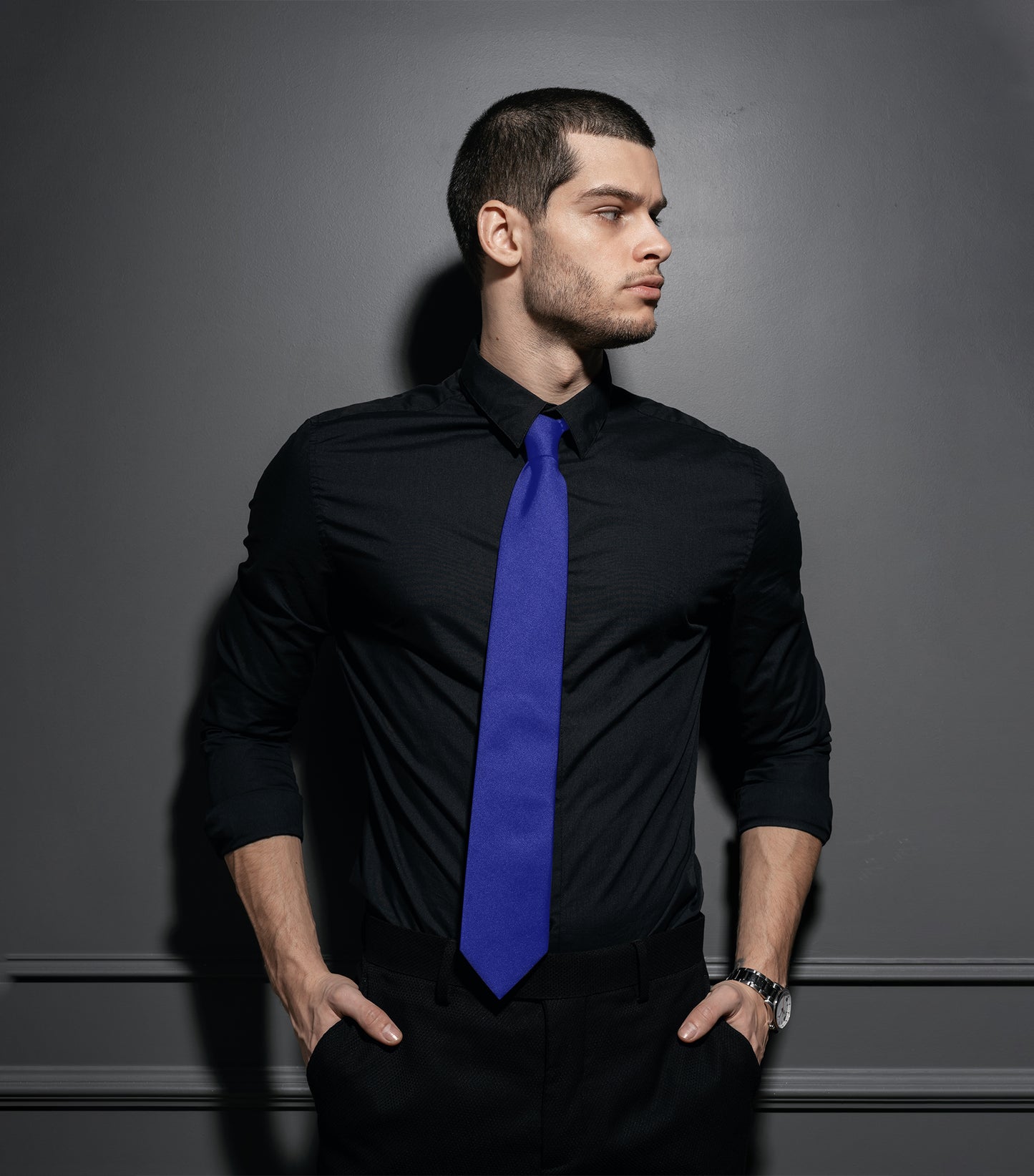 Blue Satin tie | high-quality necktie
