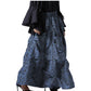 Ruched  Trq Brocade Renaissance Skirt  - Wholesale Easto Garments