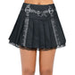 Darkened Edge Buckle Mini Skirt.