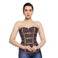 Brocade & Leather Overbust Corset- Wholesale