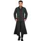 Green Vortex Luxurious Long Men's Coat